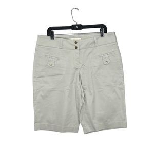 Michael Kors Womens Tan 9" Bermuda Chino Shorts Size 14